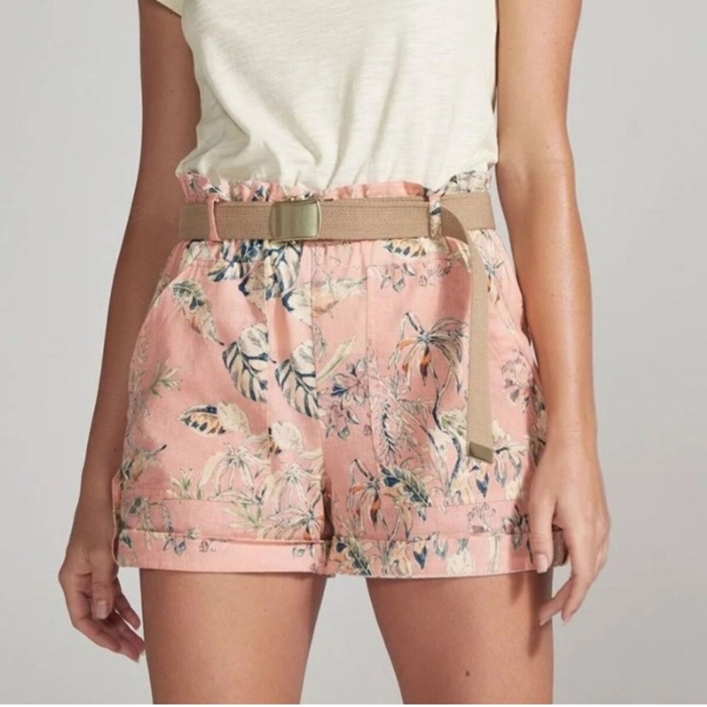 Sanctuary The Island Floral Shorts in Beach Babe Cuffed Linen Cotton Medium